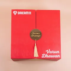 A custom-designed luxury gift box for Dream11, personalized for Varun Dhawan. We love creating high-end corporate gifts for celebrities and industry leaders.