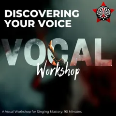 A poster for our "Discovering Your Voice" vocal workshop. This 90-minute session is your gateway to becoming a more confident and expressive singer.