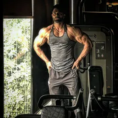 Another one of my athletes showcasing his powerful physique. The combination of size and conditioning is what we strive for in our training.