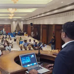 A speaker's view of our technical seminar in Salem, which drew over 200 professionals. We presented our solutions for enhancing efficiency, safety, and digitalization, particularly for the region's textile industry.