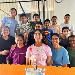 Another shot from Nikita's birthday. The smiles and peace signs say it all. We are a tight-knit crew that supports and celebrates one another.