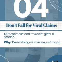 Be wary of viral claims promising 100% fairness or a miracle glow in one session. Real dermatology is a science, not magic. It requires a proper diagnosis, a consistent plan, and realistic expectations to achieve healthy, sustainable results.