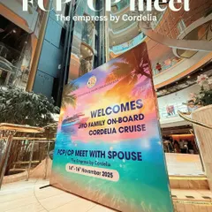 Your event doesn't have to be confined to a banquet hall. I planned this exclusive corporate meet for JITO on the Cordelia Cruise, handling all on-board branding and logistics to create a truly unique networking experience at sea.