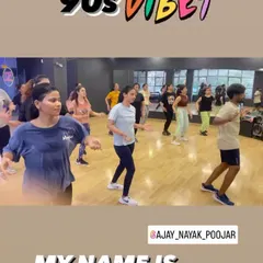 More 90s vibes from our retro-themed weekend. Our instructor Ajay leads the class with some classic moves from the era.