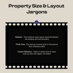 What is the difference between setback, plinth area, and carpet efficiency? This simple explainer decodes common property size and layout jargons that you will encounter in brochures and site plans.
