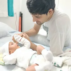 My husband and our newborn son. Becoming parents has been a journey of trial and error, but every moment is worth it. This experience has made me a more empathetic physician.