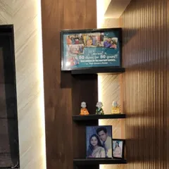 A joyous feeling when a client shares a photo of my custom 50th anniversary frame displayed beautifully in their home.