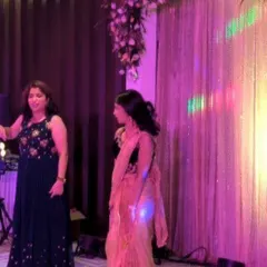 A performance on stage at the social event, with my lighting creating a professional look.