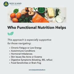 If you are navigating chronic fatigue, hormonal imbalances like PCOS, digestive issues, or persistent brain fog, functional nutrition can provide the answers. I specialize in creating targeted plans for these complex conditions by addressing the underlying systems.