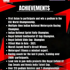 A list of Anish Shetty's incredible achievements, from being the first Asian to win a podium in the ESC World Championship to being crowned the Fittest Man in Asia. You're learning from a true all-rounder.