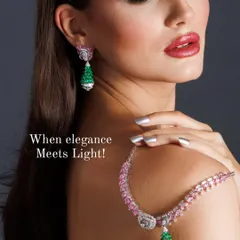 When elegance meets light, the jewellery tells its own story. This beauty shot focuses on a stunning emerald and diamond set, using soft yet precise light to capture the fire in the gems and the flawless finish of the piece.