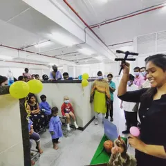 The joy on our puppeteer's face reflects the happiness of the children during our hospital performance. These shows are incredibly meaningful to us.