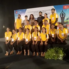 Another group photo from the T-Series Yoga Day event. It was a memorable day of sharing our passion for yoga with a wider audience and celebrating wellness together.