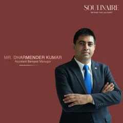 Mr. Dharmender Kumar, our Assistant Banquet Manager, brings outdoor catering events to life with smooth coordination, genuine warmth, and an impeccable eye for detail. A true pillar of our team.