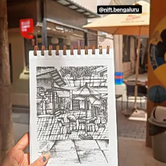 An example of my urban sketching work, done on-location in Bengaluru. These pen and ink drawings capture the vibe of a specific place and moment, perfect for remembering a favorite spot.