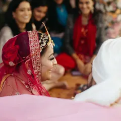 The bride's smile says it all. Seeing my clients happy during their wedding rituals is the best feedback I can get.