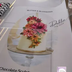 I'm always learning new things myself. I recently attended a workshop to learn how to sculpt flowers with chocolate cream. This is a printout of the dahlia design we learned to create.