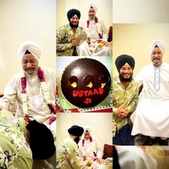 I am nothing without the blessings of my teacher, my Ustad Ji. This collage is from Guru Poornima, a day to honor the gurus who guide us. His guidance over thirteen years has shaped me as a musician and a person.