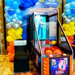 An "Arcade Basketball" machine provides endless fun and friendly competition for guests.