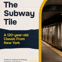 This is the story of the subway tile, a 120-year-old classic from New York. Originally designed for subway stations, its practicality and simple beauty have made it a timeless choice for homes around the world.