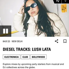 A screenshot of my feature on the NTS website for the Diesel TRACKS project. My mix was a blend of Electronica, Club, and Bollywood sounds.