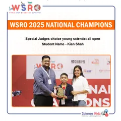 Another proud moment as our student Kian Shah wins the Special Judge's Choice award in the Young Scientist All Open category at the WSRO 2025 National Championship.