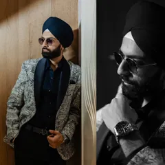 A stylish collage of the groom, capturing his cool demeanor and sharp sense of style. We create portraits that are as unique as you are.