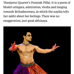 A review of my performance in The Hindu. It is always insightful to read a critical perspective on my work, especially when it acknowledges the nuances of abhinaya and bhakti-sringara in the compositions.
