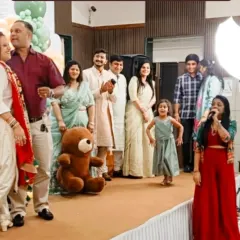 Look at the energy on stage. I love getting all the couples involved in the fun, and this baby shower was no exception. The whole family went crazy with the games and dancing.