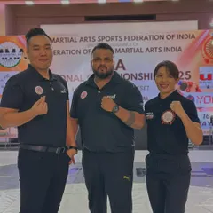 With two of the international referees who mentored me. Their knowledge and high standards have helped me grow, and I bring that world-class expertise back to my students at FCC.