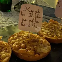 Personalization is key for a memorable event. For this bridal shower, I created fun, custom food tags with inside jokes for the bride and her friends, placed on mini bruschettas.