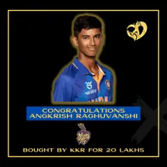 Another one of our players makes it to the big league. Congratulations to Angkrish Raghuvanshi on being selected by the Kolkata Knight Riders for the IPL.
