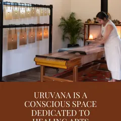 Uruvana is a conscious space dedicated to the healing arts, and our Svaram Sonorium is a key part of that. This motion blurred image captures the energy of a sound healing session in progress, where resonant vibrations fill the room to facilitate deep relaxation and cellular healing.