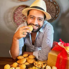 That happy face says it all! It brings me immense joy to see people enjoying the sweets and snacks that I pour my heart into making.