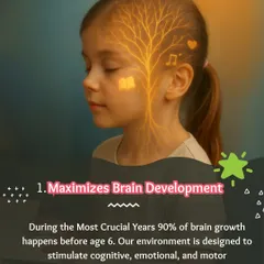 (Image) The early years are crucial for brain development. Our environment is intentionally designed to stimulate cognitive, emotional, and motor growth through play-based activities.