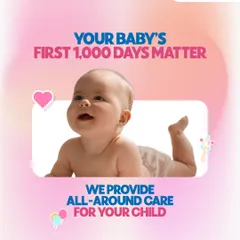 The first 1,000 days, from birth to their second birthday, are a critical window for your child's lifelong health. We provide comprehensive, all-around care during this foundational period, including Level 3 NICU support, regular paediatric check-ups, and timely immunizations to ensure the best possible start in life.