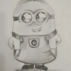 Who is this? It's a wonderful pencil sketch of a Minion, full of personality.