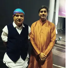 A fan moment with the great playback singer, Shri Suresh Wadekar ji, after a concert.