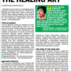 Another feature in the Deccan Chronicle, this time discussing the healing art of Qigong and its mind-body benefits.