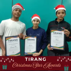 Celebrating our Christmas Star Awards. We recognized students for being the most improved, most regular, and most sincere, because we believe character is as important as skill.