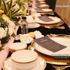 Where elegance meets gourmet. This tablescape highlights our commitment to a complete sensory experience, combining beautiful decor with the promise of an exceptional meal to follow.