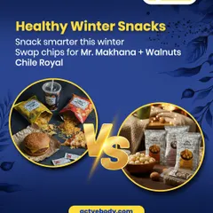 It's time for a healthy snack swap! This visual shows exactly why I recommend switching from greasy chips to nutrient-rich options like Mr. Makhana and Walnuts. It's a simple choice that keeps you energized and balanced.