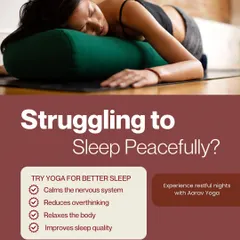If you are struggling with sleep, you are not alone. We use restorative yoga poses, like this gentle supported posture, to calm the nervous system, relax the body, and prepare your mind for a night of deep, peaceful rest.
