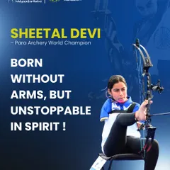 Sheetal Devi was born without arms, but her spirit is unstoppable. We are proud to be part of the journey of athletes who redefine what is possible and inspire the entire nation.