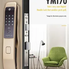 The Yale digital handle lock offers a premium solution for main doors. It can be controlled via your mobile app and integrates with home automation platforms, allowing you to lock or unlock your door from anywhere.