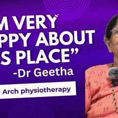 "I am very happy about this place." We are honored to receive such positive feedback from Dr. Geetha, a respected Gynaecologist who trusted us with her physiotherapy needs.