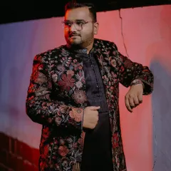 See how my black floral embroidered Indo-Western jacket looks when worn. It’s styled here for a modern, sophisticated look that’s perfect for a cocktail party or wedding reception. This piece makes a statement without you having to say a word.