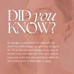 Did you know that you start losing about 1% of your collagen every year after age 20? This gradual decline leads to visible signs of aging. Our energy-based treatments work to counteract this by stimulating new collagen production for firmer, more youthful skin.