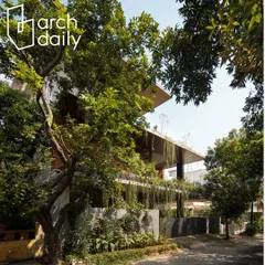My goal is to create homes that are shrouded in green, not just surrounded by it. This exterior view of the "House of Greens" shows how we integrate planters and cascading greenery into the structure itself, making the landscape a living part of the architecture.