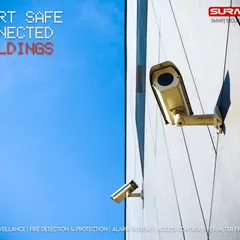 Securing a building's exterior is the first step in a layered security strategy. Here, multiple cameras are strategically placed on a modern facade to monitor different angles and eliminate blind spots.